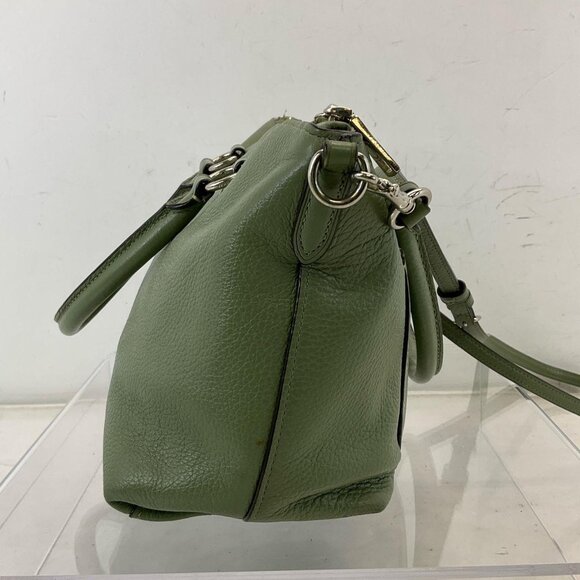 Coach Green Pebbled Leather Mini Emma Satchel Bag F31466 - Picture 4 of 7